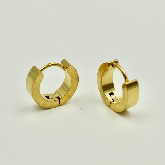 Other - Unisex Stainless Steel Huggie Earrings